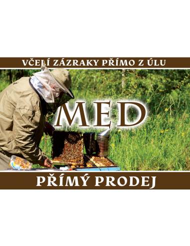 Střední PVC tabule 420x295 mm - med z vlastní včelnice, přímý prodej