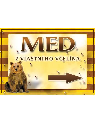 Střední PVC tabule 420x295 mm - med z vlastní včelnice